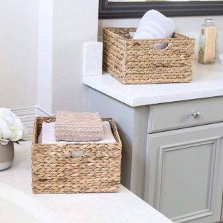 Giỏ lục bình đựng đồ có khung sắt