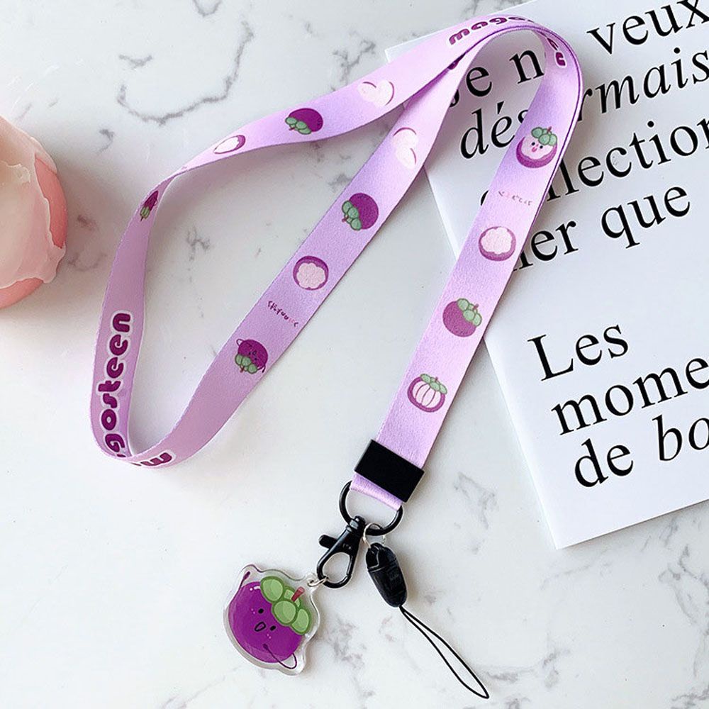 Dây đeo cổ buộc điện thoại họa tiết trái cây dễ thương bắt mắt