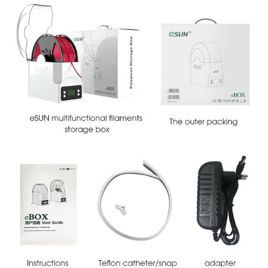 Hộp chống ẩm nhựa in 3D - ESUN eBOX Lite EU Plug