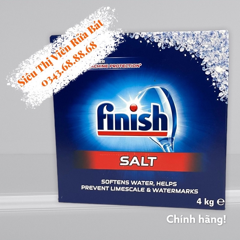 Muối rửa bát Finish hộp to tiết kiệm [Tặng túi zip bảo quản]