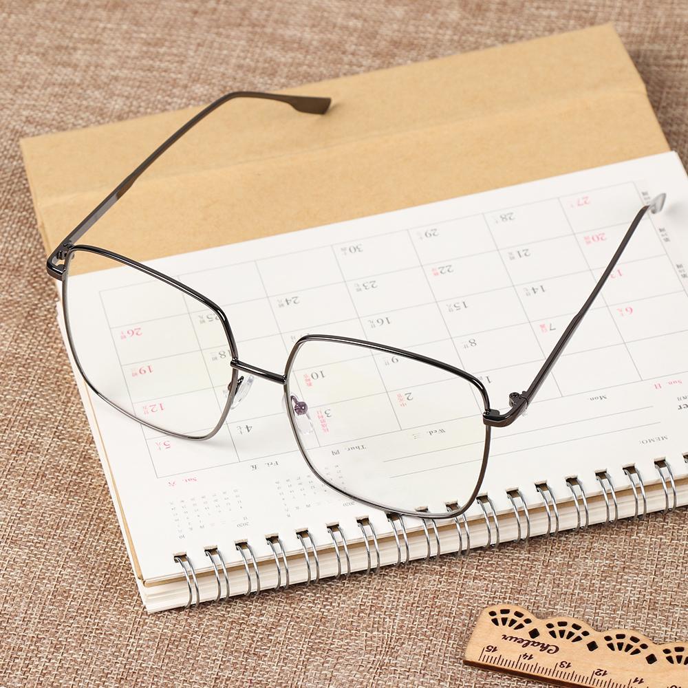 Mắt Kính Gọng Vuông Oversized Bằng Kim Loại Thời Trang