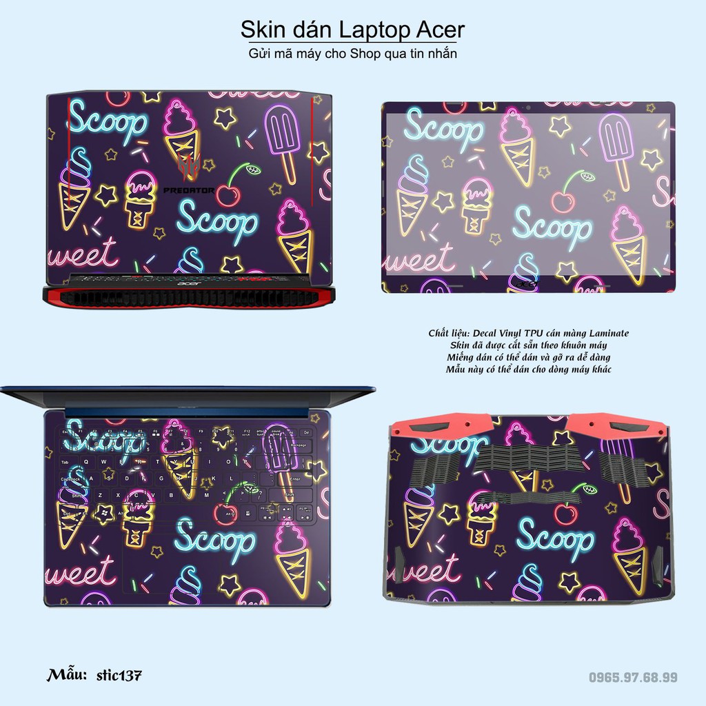 Skin dán Laptop Acer in hình Hoa văn sticker _nhiều mẫu 23 (inbox mã máy cho Shop)