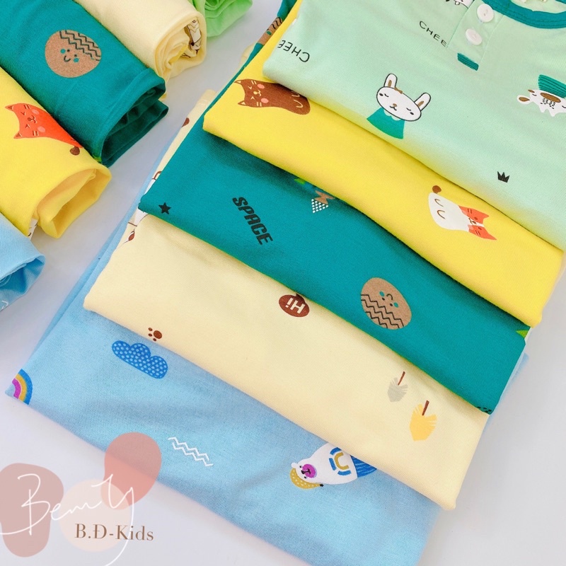 Minky mom dài tay cho bé ❤️ freeship ❤️ đồ ngủ thun lạnh cho bé trai bé gái