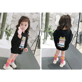 Áo hoodie mềm họa tiết hoạt hình dễ thương cho bé 1-6 tuổi