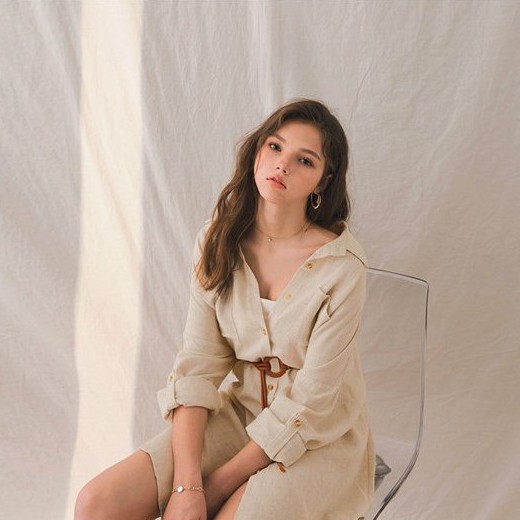 Váy sơ mi 2 túi trước kèm belt Nữ Air Space 2031824013 | BigBuy360 - bigbuy360.vn