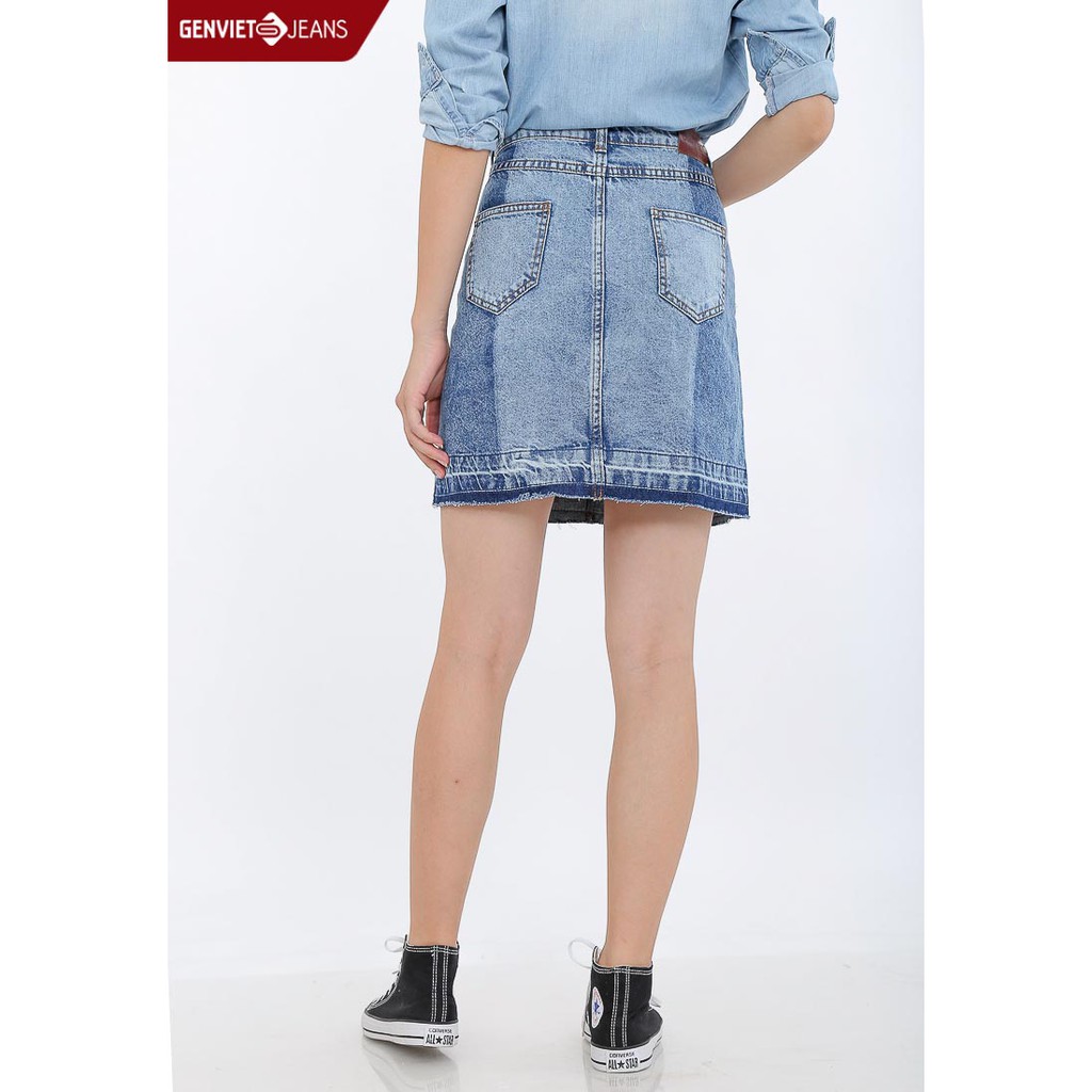 Chân Váy Jeans Nữ Dáng A Xj328J510 GenXJ328J510