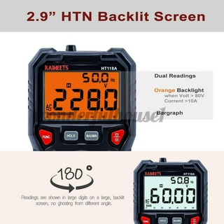 Digital Multimeter 6000 Counts Ohmmeter Auto-Ranging Fast Accurately Measures