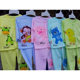 Sét 5 bộ cài cúc dài tay màu