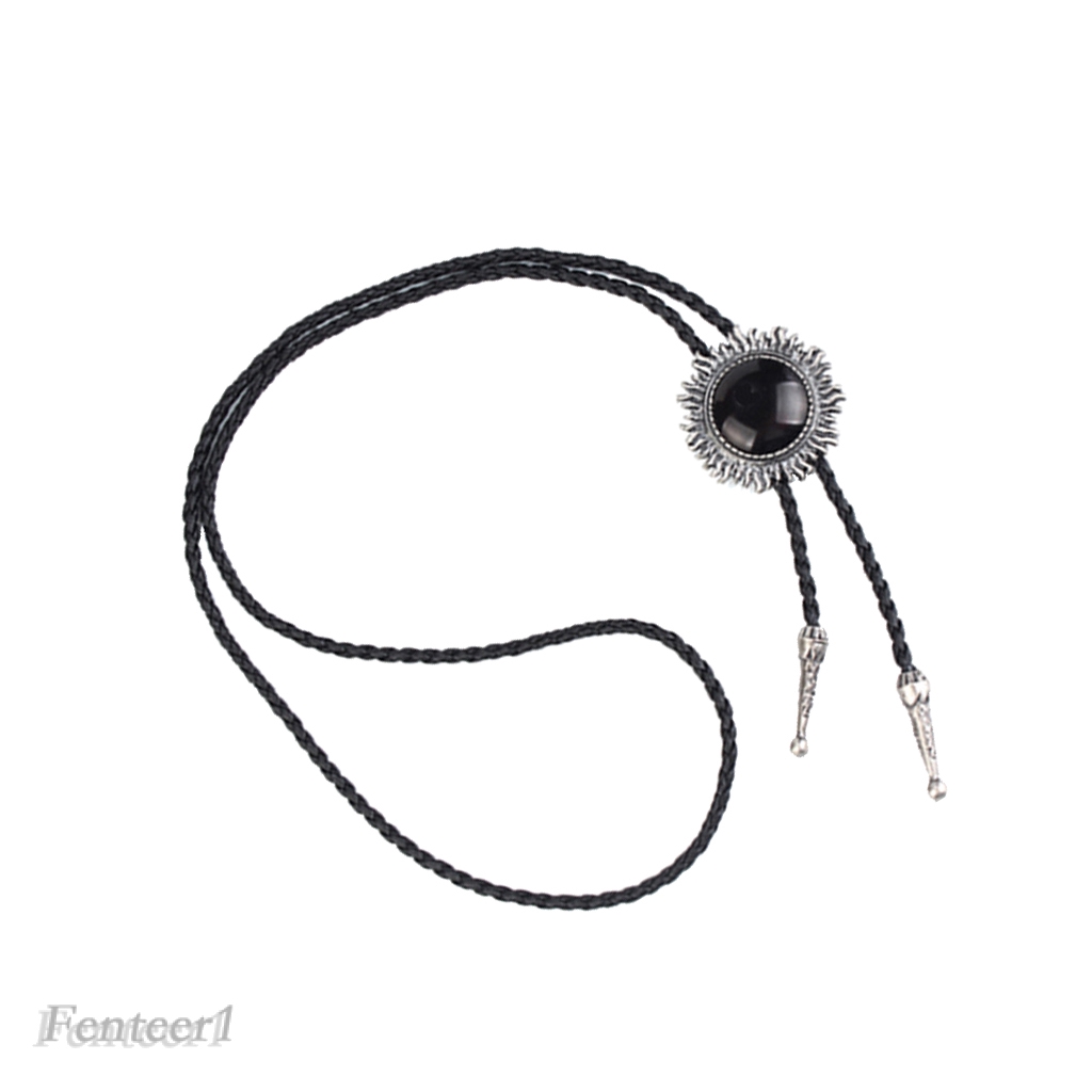 Vòng cổ Da PU Bện Thủ Công Fenteer1 Phong Cách Phương Tây