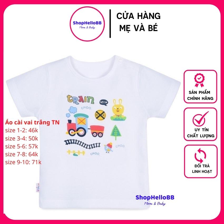 [Hello BB] Size bé 6-35kg Áo cài nút vai trắng tay ngắn AL0012 HELLO B&amp;B họa tiết in ngẫu nhiên | Shophellobb