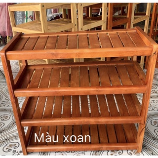 Kệ dép gỗ 4 tầng - 60cm