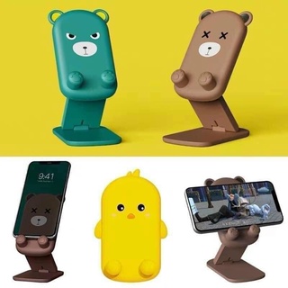 Kệ để điện thoại, ipad hình gấu, giá để điện thoại ipad có thể gấp gọn