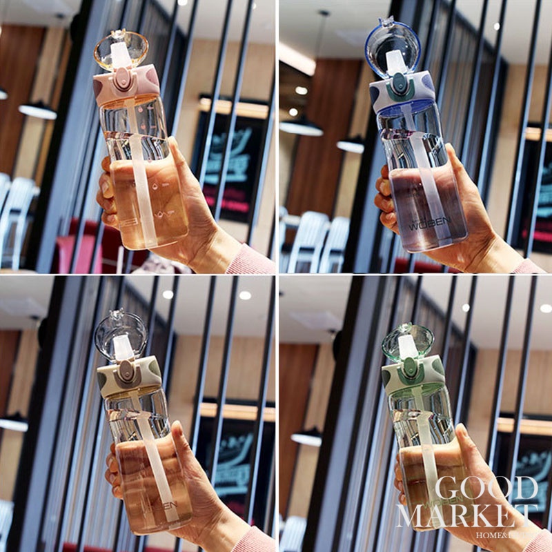 Bình Nước 500ml Kèm Ống Hút Tiện Dụng Cho Nữ
