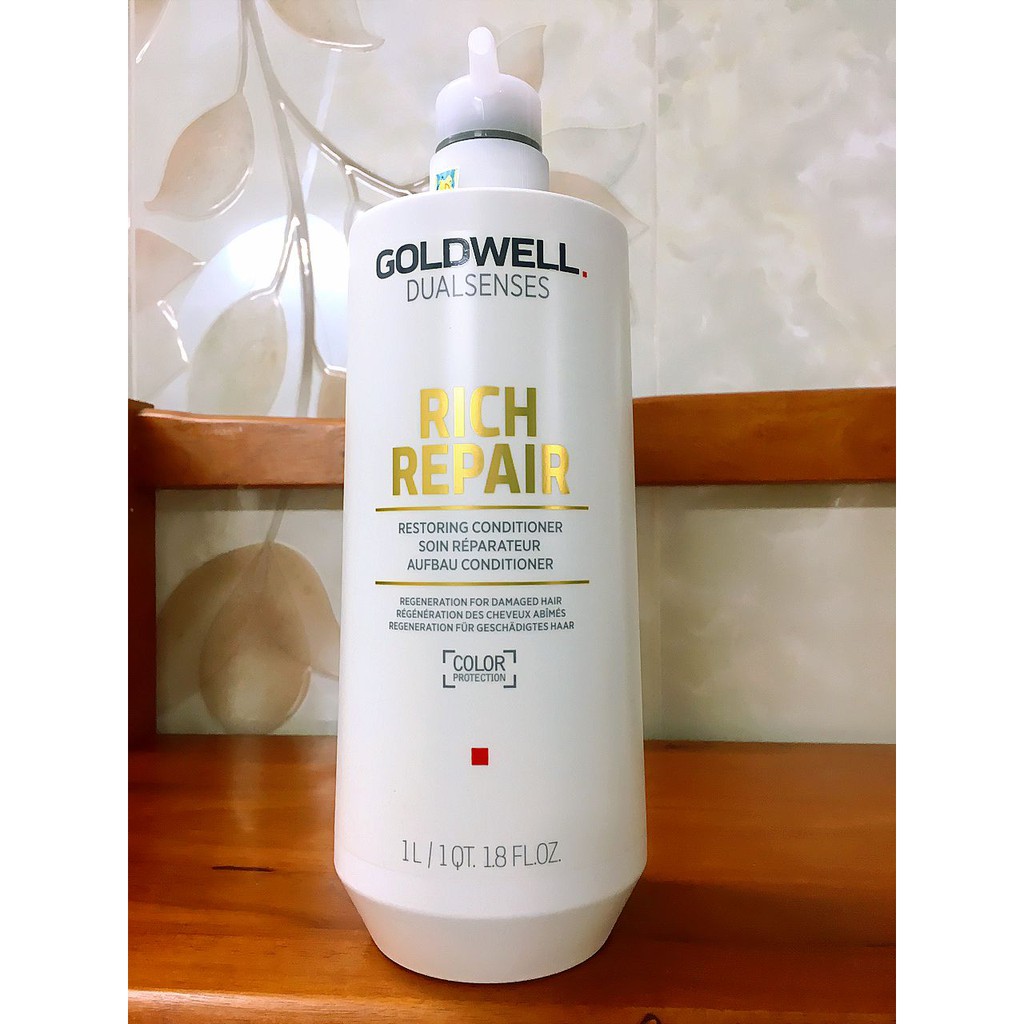 🇩🇪Goldwell🇩🇪 Dầu xả phục hồi tóc siêu mượt Goldwell Rich Repair Restoring Conditioner 1000ml