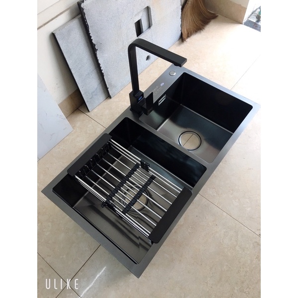 [COMBO] Chậu + vòi inox 304 mạ nano