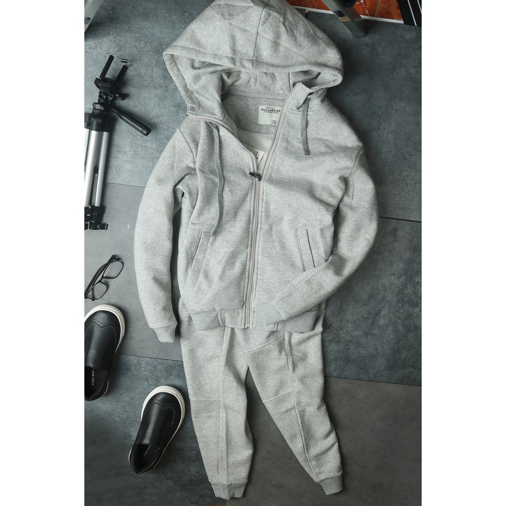 Bộ nỉ nam kéo khóa có mũ hàng VNXK chất đẹp | BigBuy360 - bigbuy360.vn