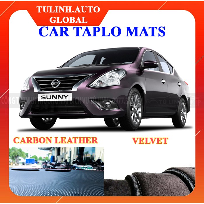 Thảm taplo Nissan Sunny bằng lông Cừu 3 lớp hoặc Da Cacbon