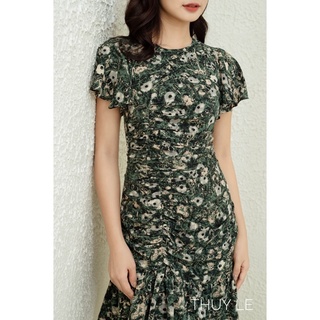 Green flower dress