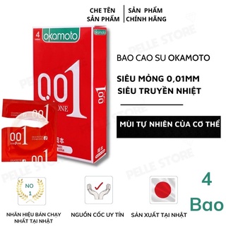 CÔNG TY) BAO CAO SU OKAMOTO 0,01 SIÊU MỎNG NHẬT