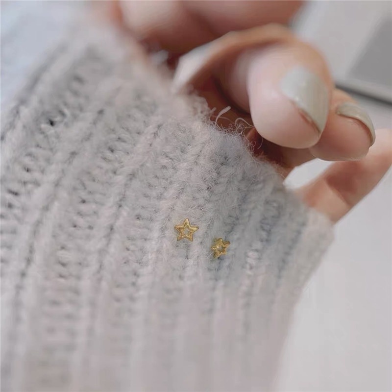 Set 6 đôi khuyên tai mạ vàng/bạc thời trang cho nữ