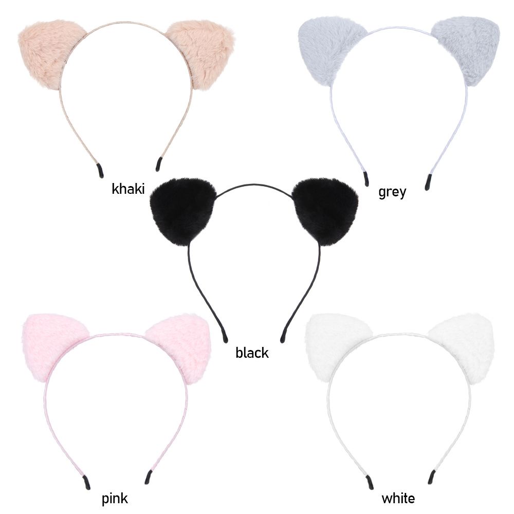 Cài tóc tai mèo nhồi bông dễ thương nhiều màu tùy chọn