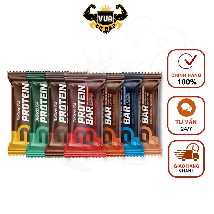 Thanh Bánh Protein Bar BiotechUSA – Hộp 20 Thanh