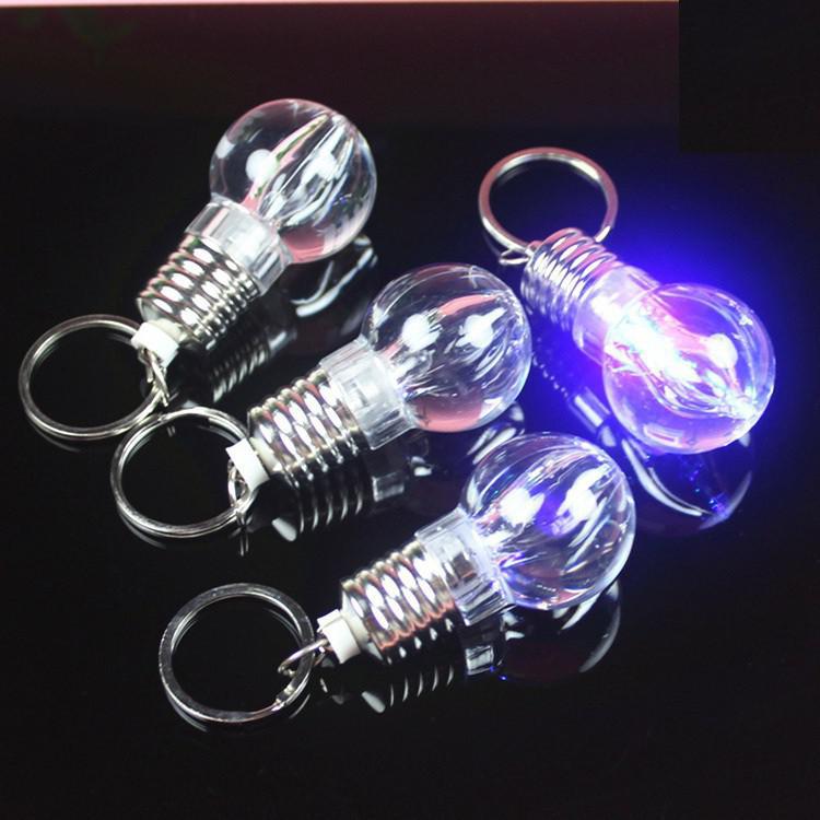 Bán Móc khóa bóng đèn LED phát sáng 7 màu Siêu rẻ