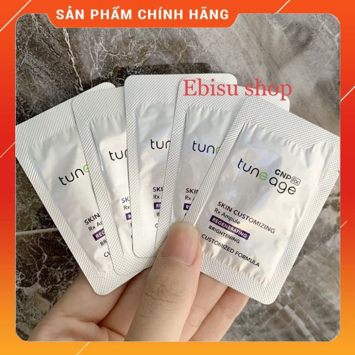 1 Gói tinh chất dưỡng trắng nâng cơ CNP Skin Customizing Regenerating Brightening.