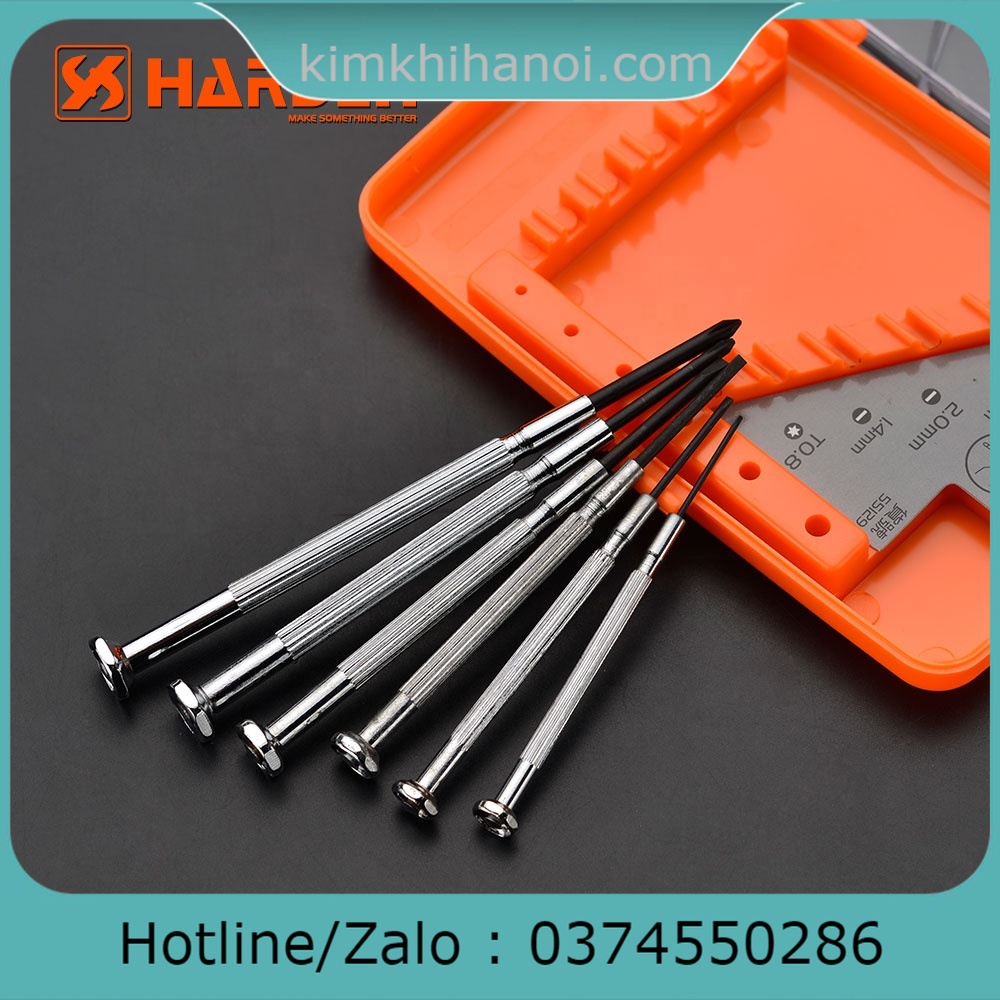 BỘ TÔ VÍT SỬA ĐIỆN THOẠI, LINH KIỆN ĐIỆN TỬ (HARDEN) - 6 CHI TIẾT - 550121 DC-TOOLS