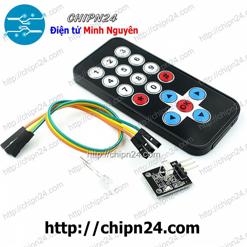 [1 CÁI] Remote + Module thu hồng ngoại 3 chân 1838