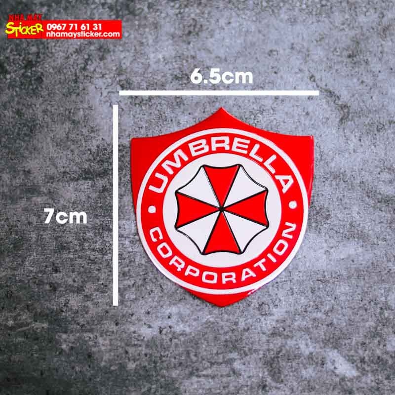 Sticker metal hình dán kim loại Sticker Factory - Chủ đề Umbrella Shield