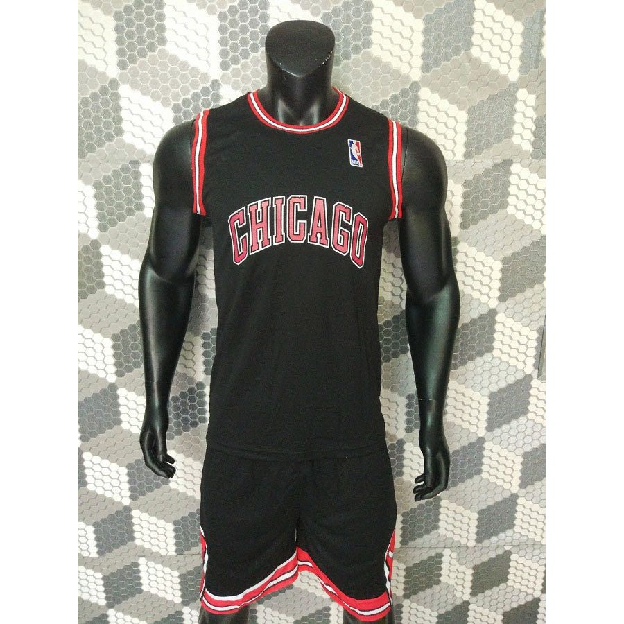 Bộ quần áo bóng rổ NBA Chicago Bulls trơn không số hàng đẹp nam nữ vải mè thoáng mát thấm mồ hôi tốt