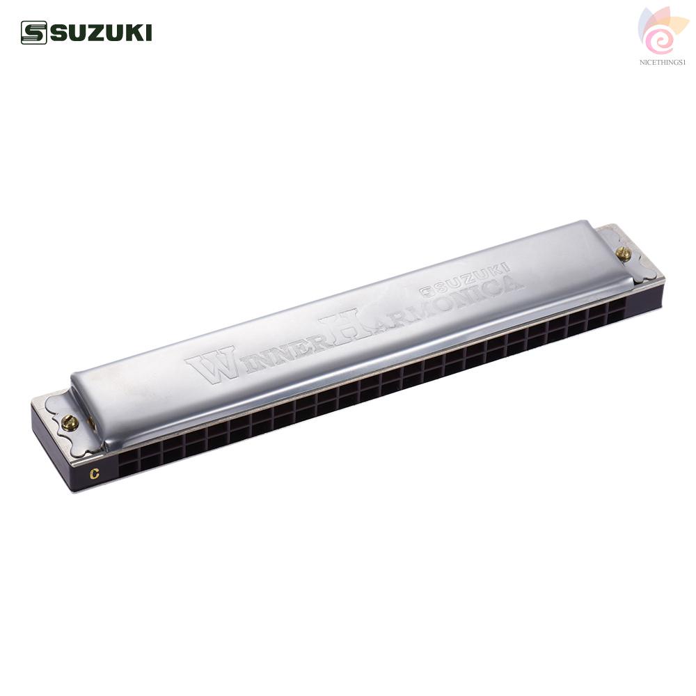 Kèn Harmonica Tremolo 24 Lỗ Nt Suzuki W-24 Kèm Hộp Dành Cho Người Mới Bắt Đầu