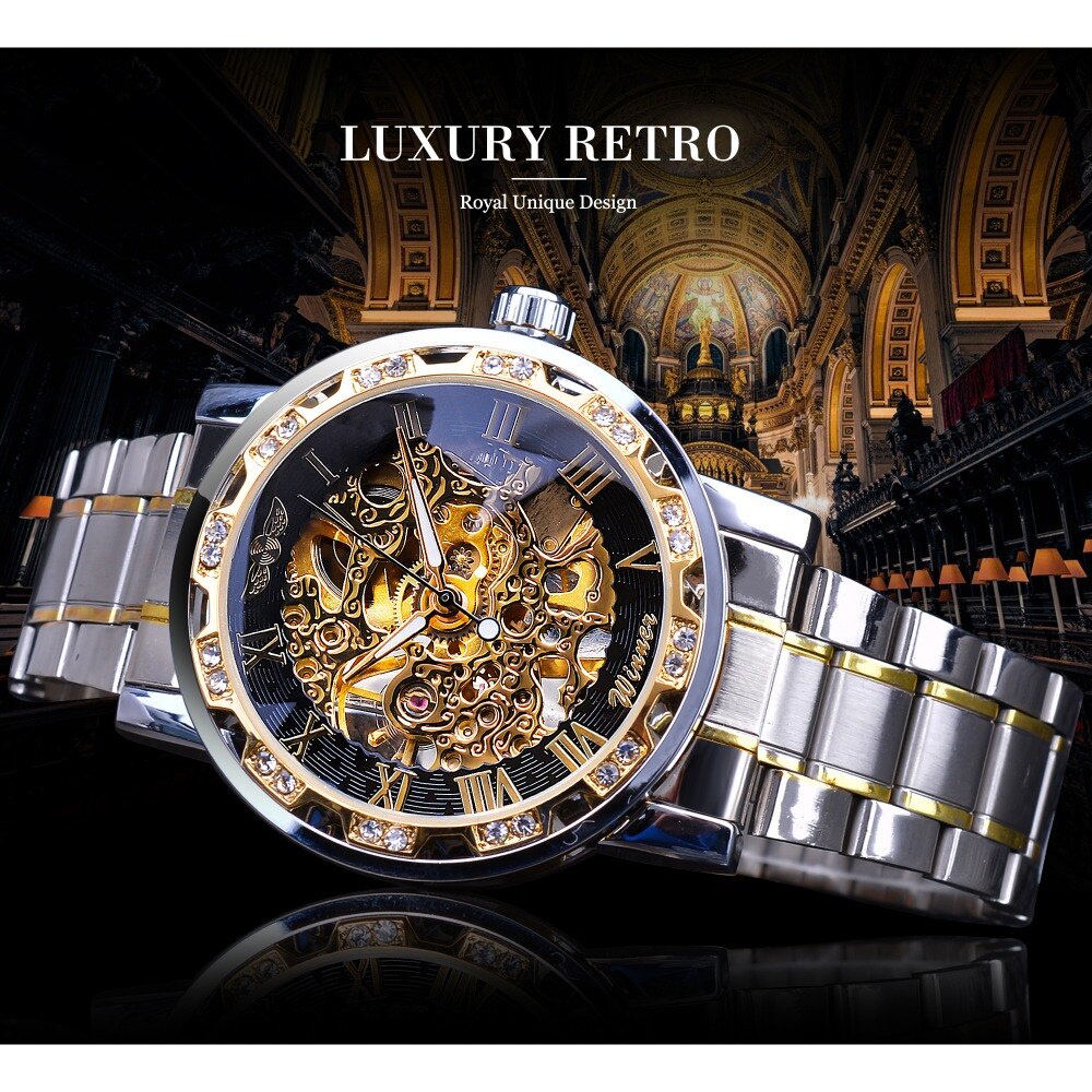 Đồng Hồ Cơ Nam Tự Động AUTOMATIC Chính Hãng WINNER TD2 Dây Thép Cao Cấp Đẹp Giá Rẻ Kiểu Dáng Thời Trang