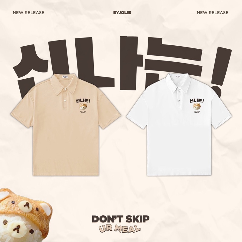 Áo polo Dont skip your meal form unisex chất cotton thoáng mát