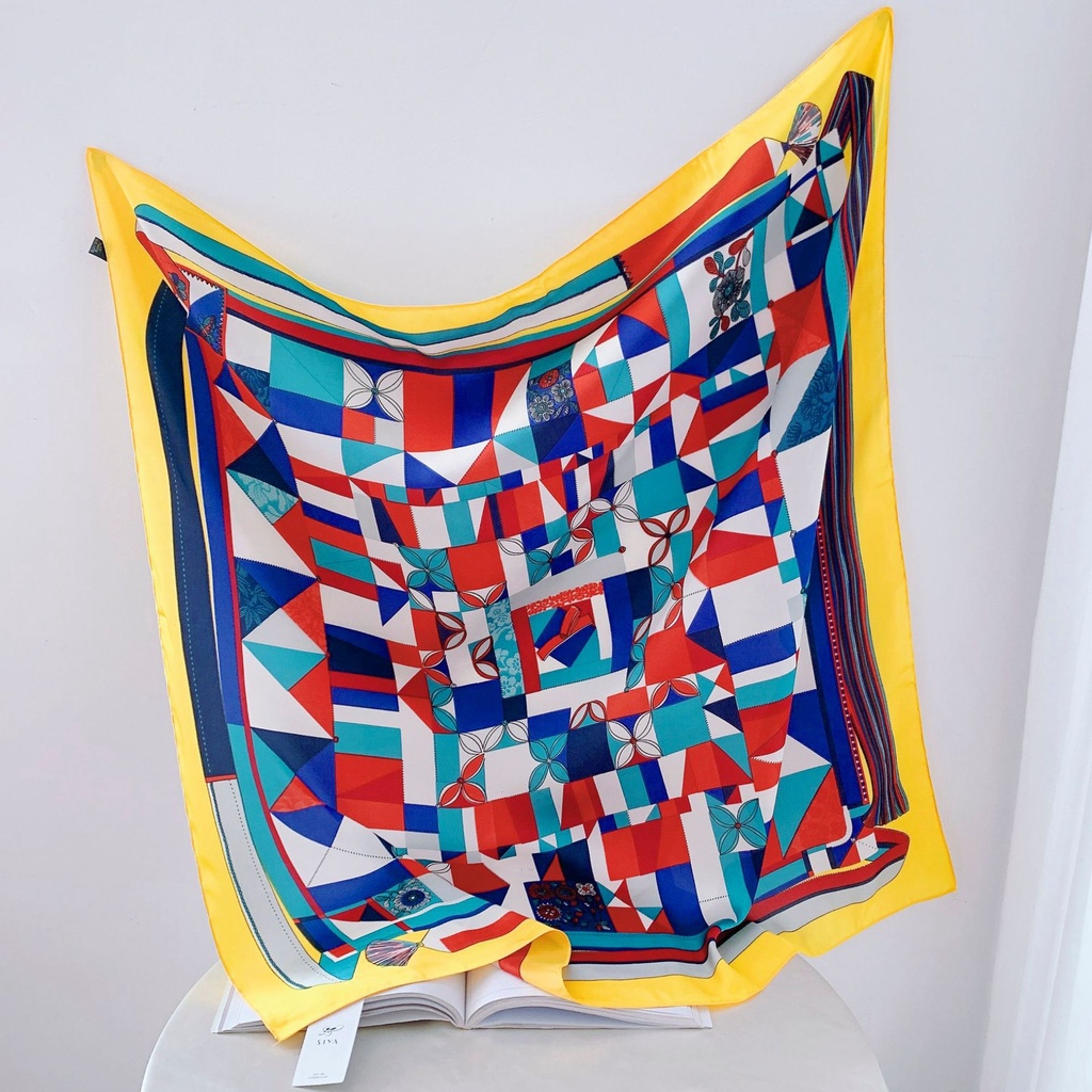 Khăn Choàng Vuông 90cm(35.4inch) Thời Trang Thoáng Khí Wudung WJ1007-73-02