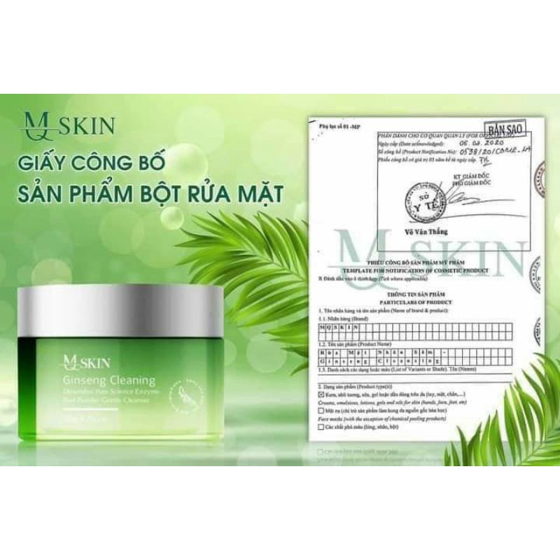 BỘT RỬA MẶT NHÂN SÂM MQ-SKIN (kết hợp cùng tái tạo da)