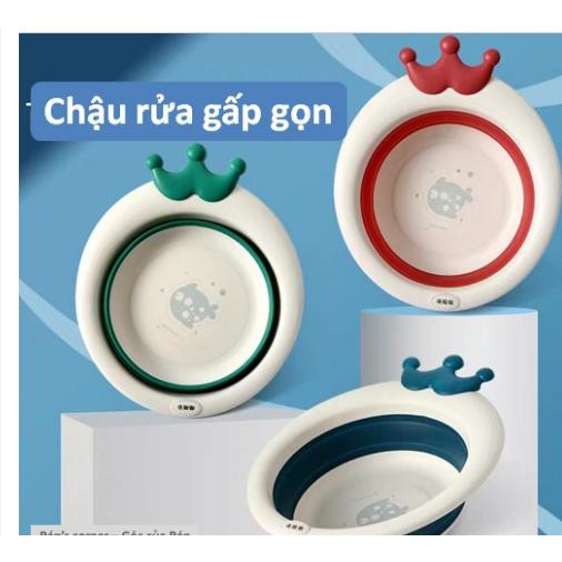 Chậu rửa gấp gọn hình vương miện