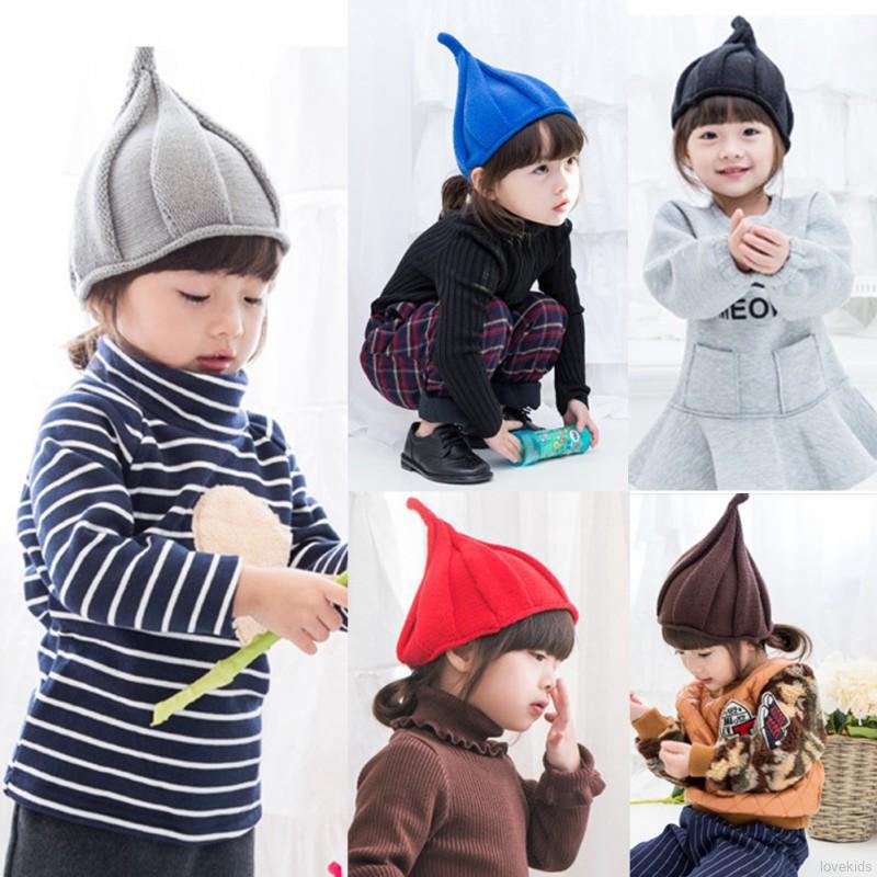 Mũ len hình dáng củ tỏi đáng yêu cho bé