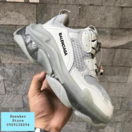 𝐒𝐀𝐋𝐄🌺𝐓Ế𝐓 [Giày Tết] Sneaker giá rẻ  Giầy balenciaga xám đế trong 1:1 ( full box + free ship ) uy tin . 2020 ✔️ 2020 new