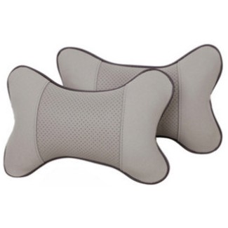 Gối tựa đầu và cổ bọc da PU 25 * 17 cho xe hơi | BigBuy360 - bigbuy360.vn