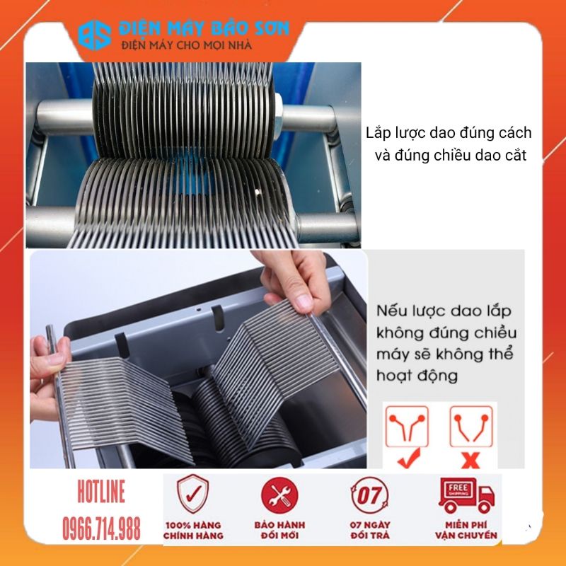 Máy Thái Thịt Tươi Sống 1Cửa Dao ALS-850W Inox Cỡ Dao 2.0mm 2.5mm 3.5mm 5.0mm Công Suất 180kg/giờ Thái Thịt Đa Năng