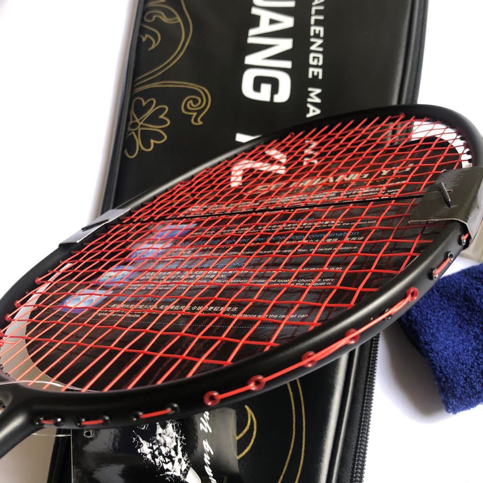 cầu lông Vợt cầu lông 4U Carbon Guang YU thân trợ lực tay cực tốt lưới đan sẵn 10kg, tặng kèm nhiều quà hấp dẫn