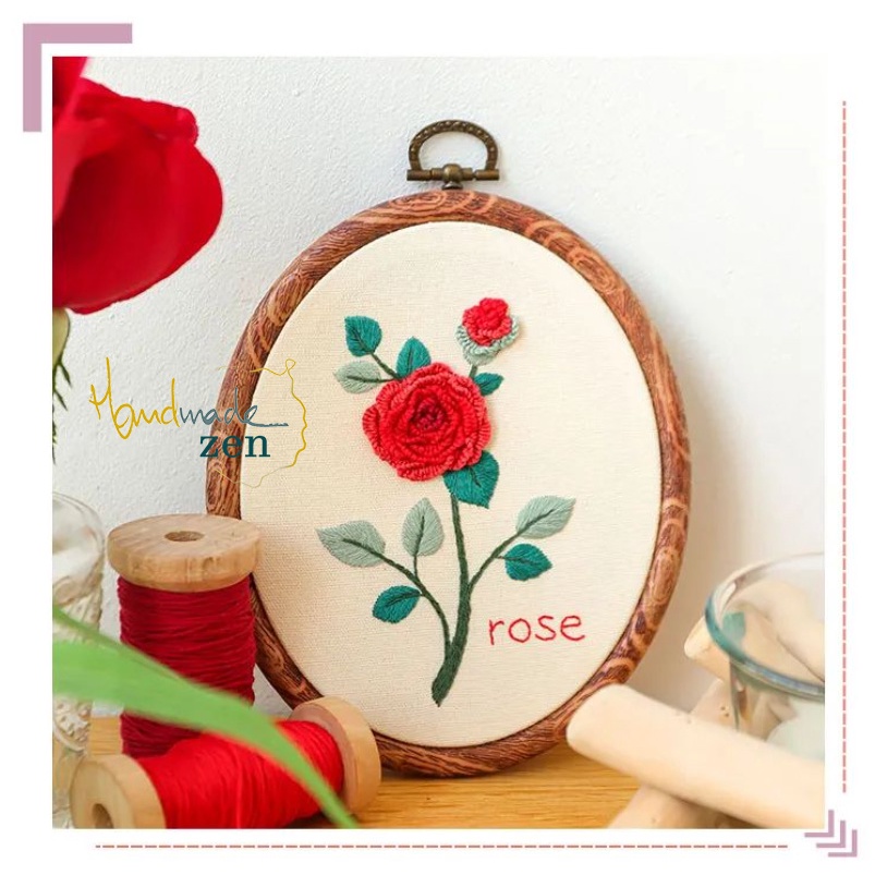 Bộ kit Gói Tập thêu tay Flowers Vườn Hoa Mộng Mơ - Nguyên Liệu Thêu Tay Trang trí Nhà Cửa Decor Quà Tặng - ZEN Handmade