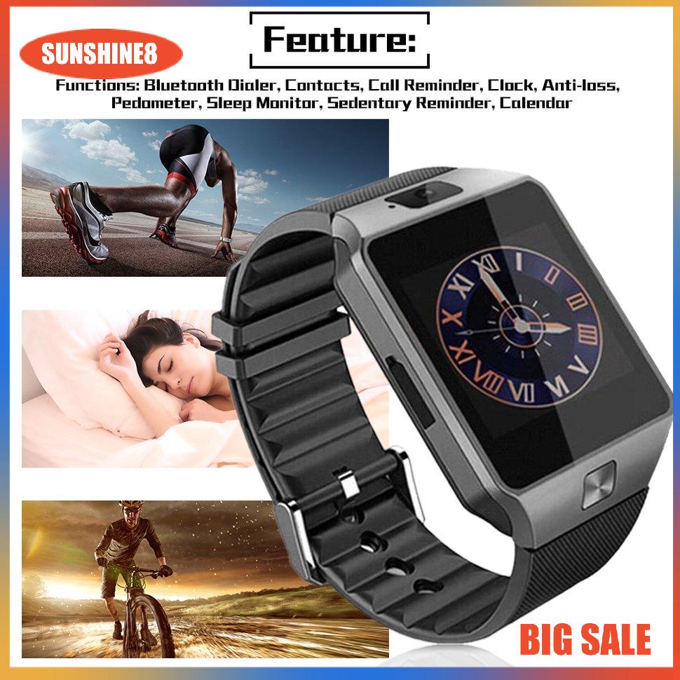 【SUN】DZ09 Đồng hồ đeo tay thông minh Máy ảnh điện thoại SIM TF GSM Đa ngôn ngữ