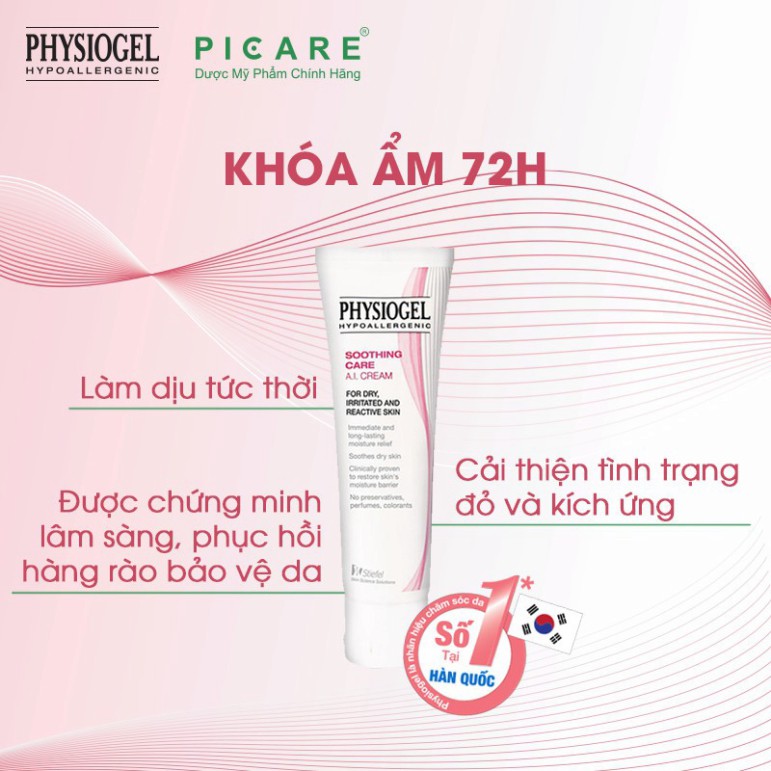 [CHÍNH HÃNG] Physiogel kem dưỡng ẩm HYPOALLERGENIC SC A.I CR. 50ML