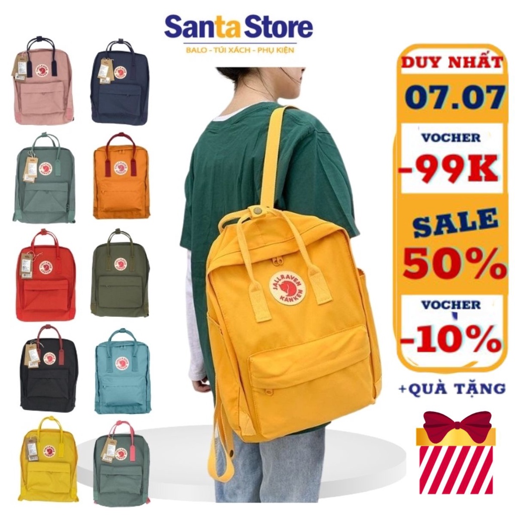 Balo nam nữ đi học thời trang ulzzang Hàn Quốc SANTA STORE Ba lô cặp học sinh đẹp đựng laptop, vải chống nước cao cấp