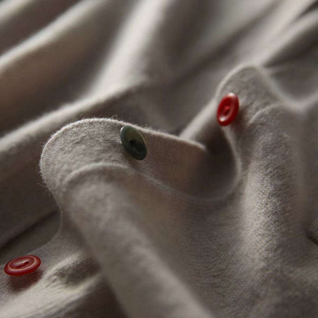 Áo Cardigan Dệt Kim Tay Dài Màu Sắc Tương Phản Phong Cách Hàn Quốc Thời Trang Mùa Thu Cho Nữ