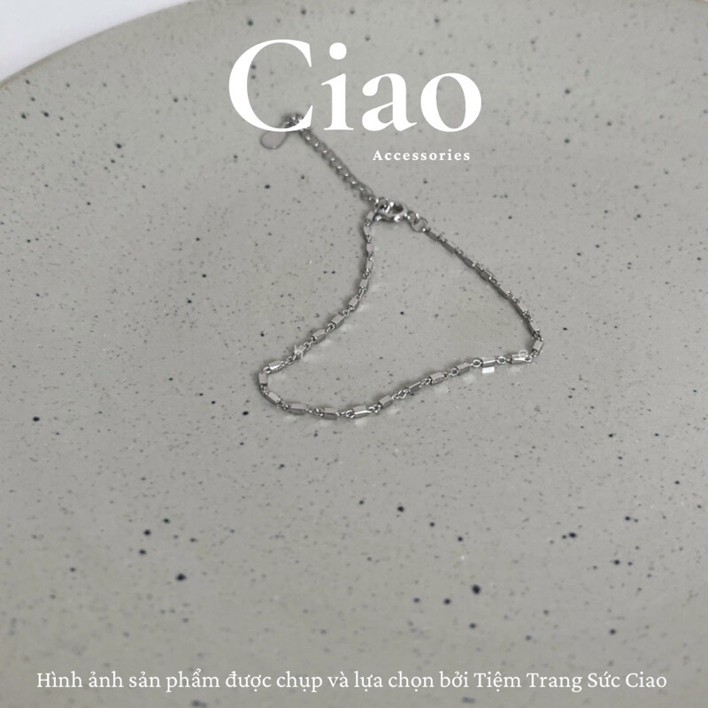 [HOẢ TỐC 1H] Vòng tay/ Lắc tay titan không gỉ thiết kế dạng chuỗi đơn giản Latifah Ciao