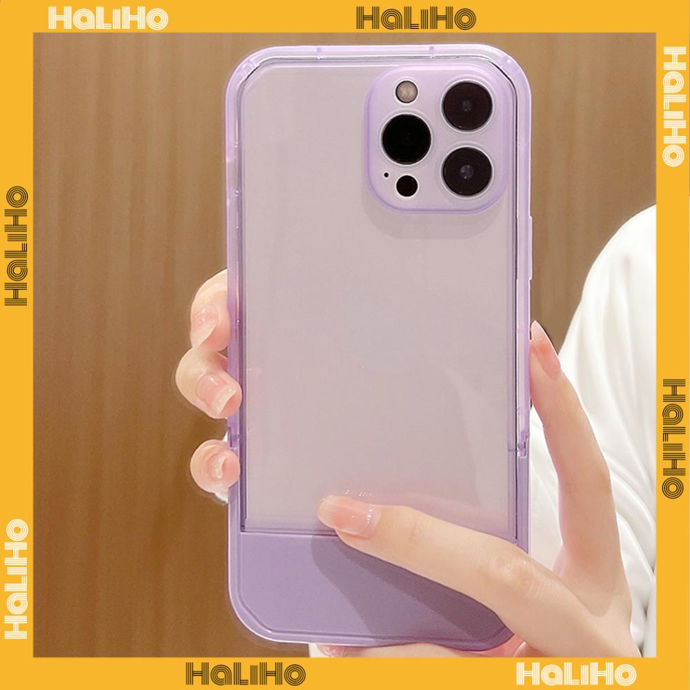 iPhone Case Silicone Soft Cover Folding Stand Clear Candy Color Airbag Shockproof Camera Cover Protection Compatible For iPhone 11 iPhone 13 Pro Max iPhone 12 Pro Max iPhone 7 Plus